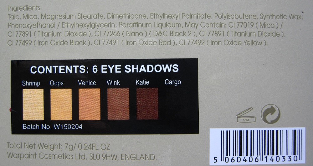 W7 Eyeshadow Palette